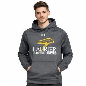 Under Armour Laurier Golden Hawks Hoodie Men’s Medium Gray Like New